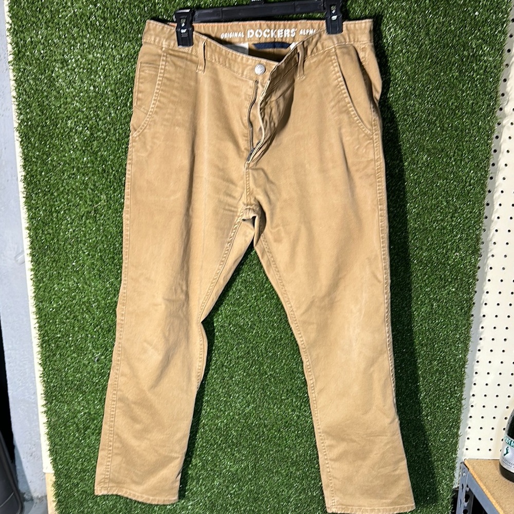 Dockers Tan Chinos Relaxed Fit Cotton Blend